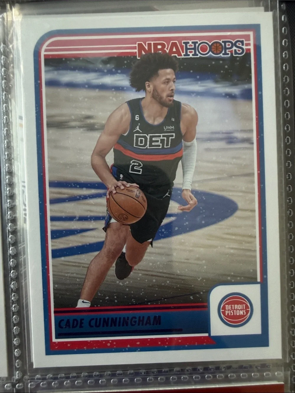 NBA Hoops Cade Cunningham Detroit Pistons Basketball Card - Black/Blue
